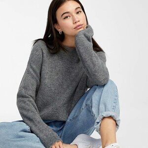 twik Oversized Grey Crewneck Sweater